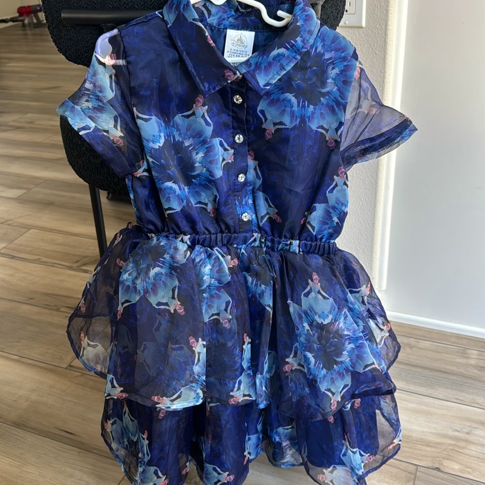 Size 7/8 Limited edition, Cinderella, Disney store, toddler girls ruffle dress